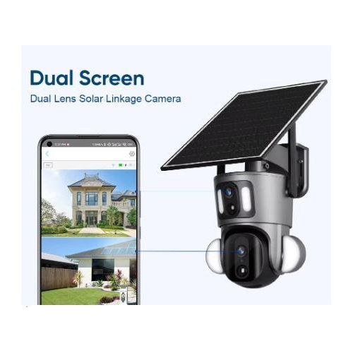 Dual lens solar ptz camera